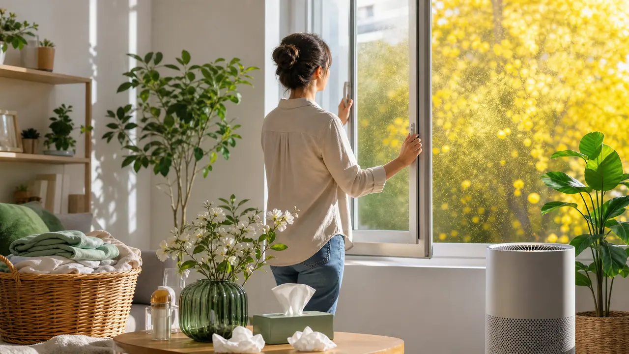 Pollini e allergeni primaverili possono accumularsi in casa, su tessuti e superfici