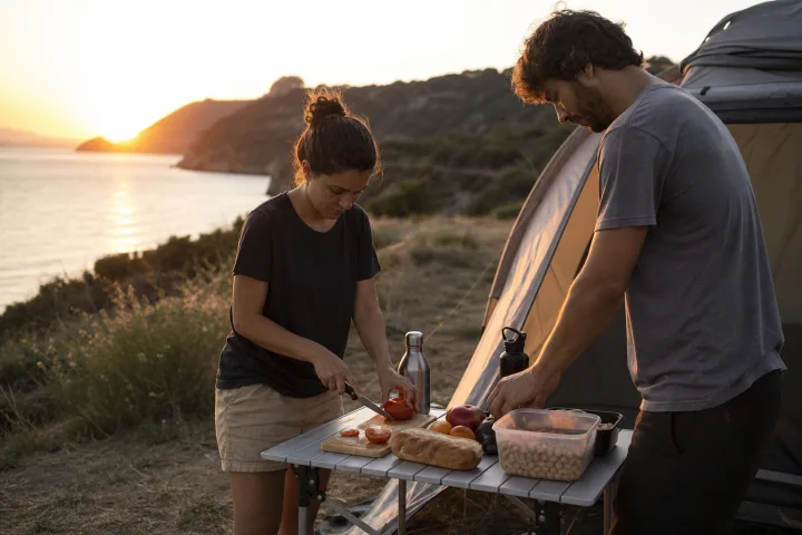 Cena in campeggio senza cucina: idee fredde, pulite e facili da montare