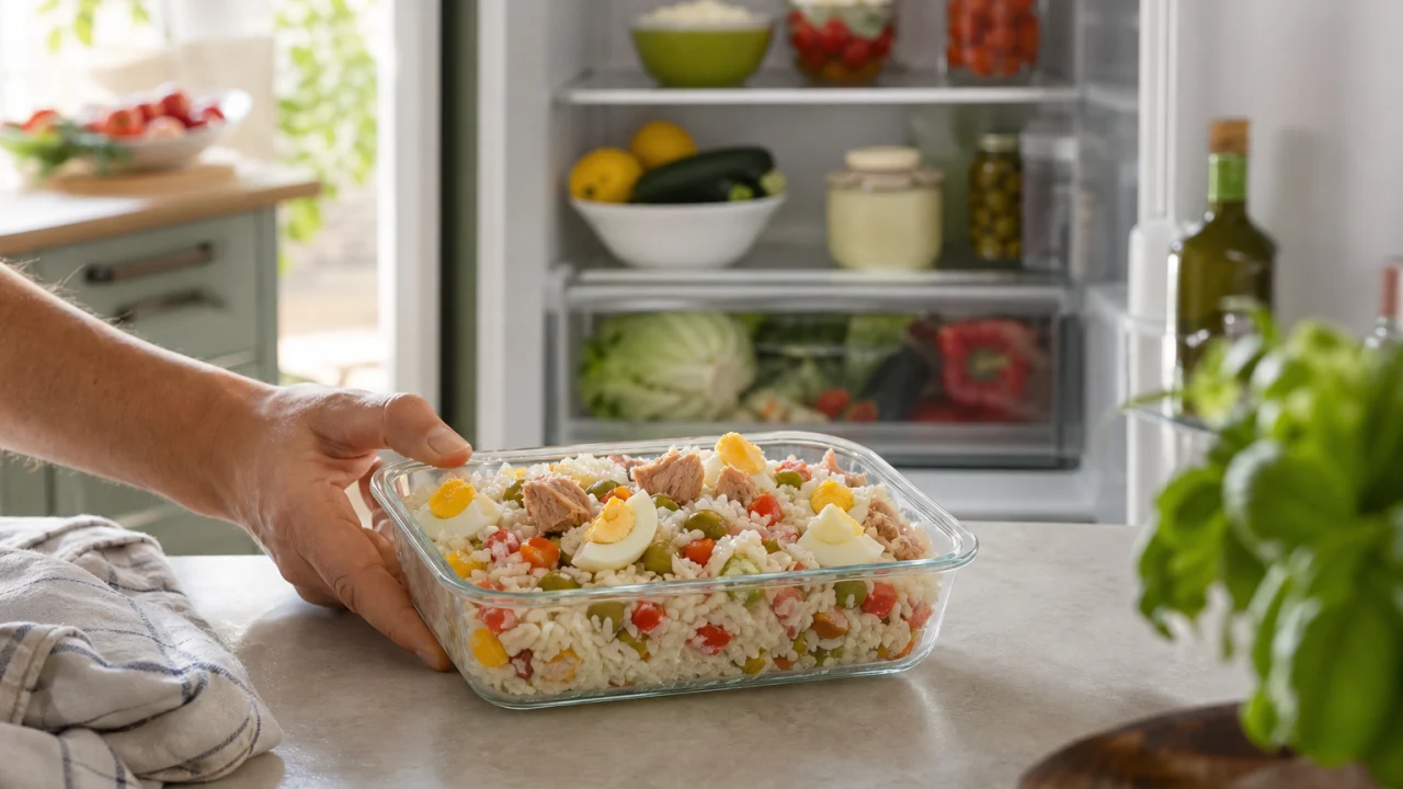 Insalata di riso avanzata: come raffreddarla, conservarla e portarla il giorno dopo