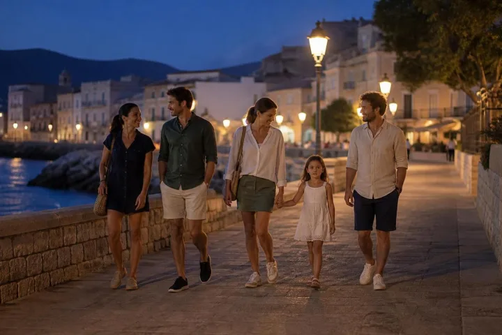 Passeggiata dopo cena in vacanza: come renderla piacevole e non obbligatoria